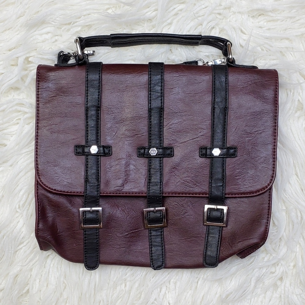 Romeo+Juliet couture vegan leather messenger bag